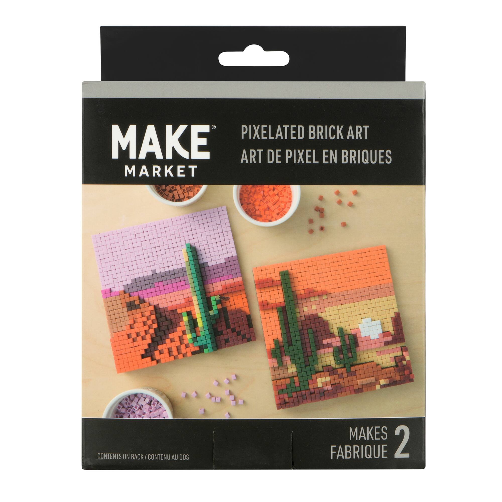 Desert Plants Pixelated Brick Art Kit by Make Market®